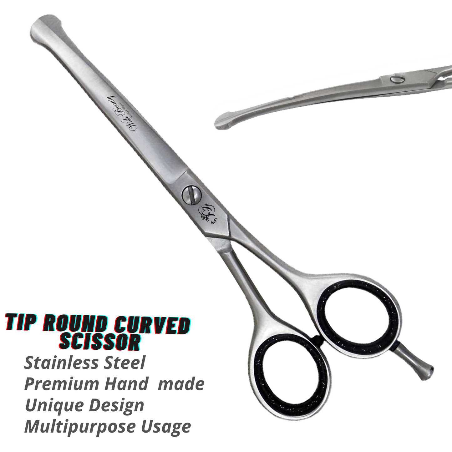 Professional Dog Grooming Shears | Pet Hair Cutting Scissors Set, with Rounded Safety Tips & Sharp  Stainless-Steel Blades. for Body, Paw and Face Trimming - Wishbeautyscissors