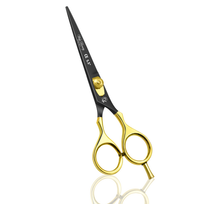 Premium Professional Hair Cutting & Thinning Scissors - Gold Black Tonic