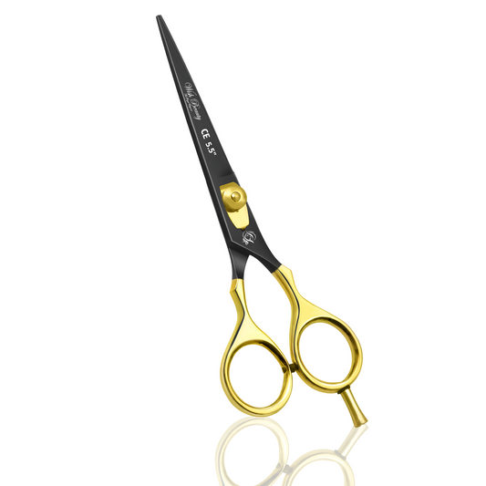 Black And Gold Superior Hairdressers Scissors 5.5" - Wishbeautyscissors