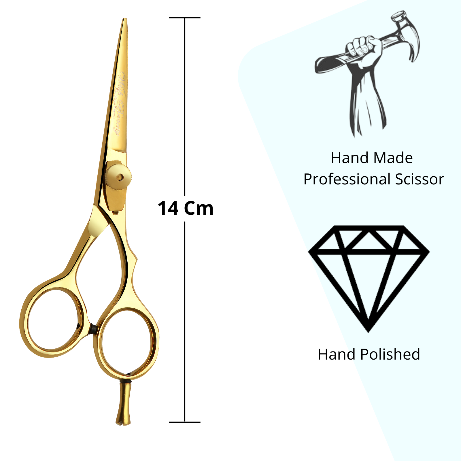 Hairdressing Scissors- 5.5" Barber Salon Hair Scissors Professional- Sharp Stainless Steel - Wishbeautyscissors