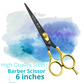 Black And Gold Superior Hairdressers Scissors 5.5" - Wishbeautyscissors