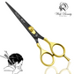 Black And Gold Superior Hairdressers Scissors 5.5" - Wishbeautyscissors