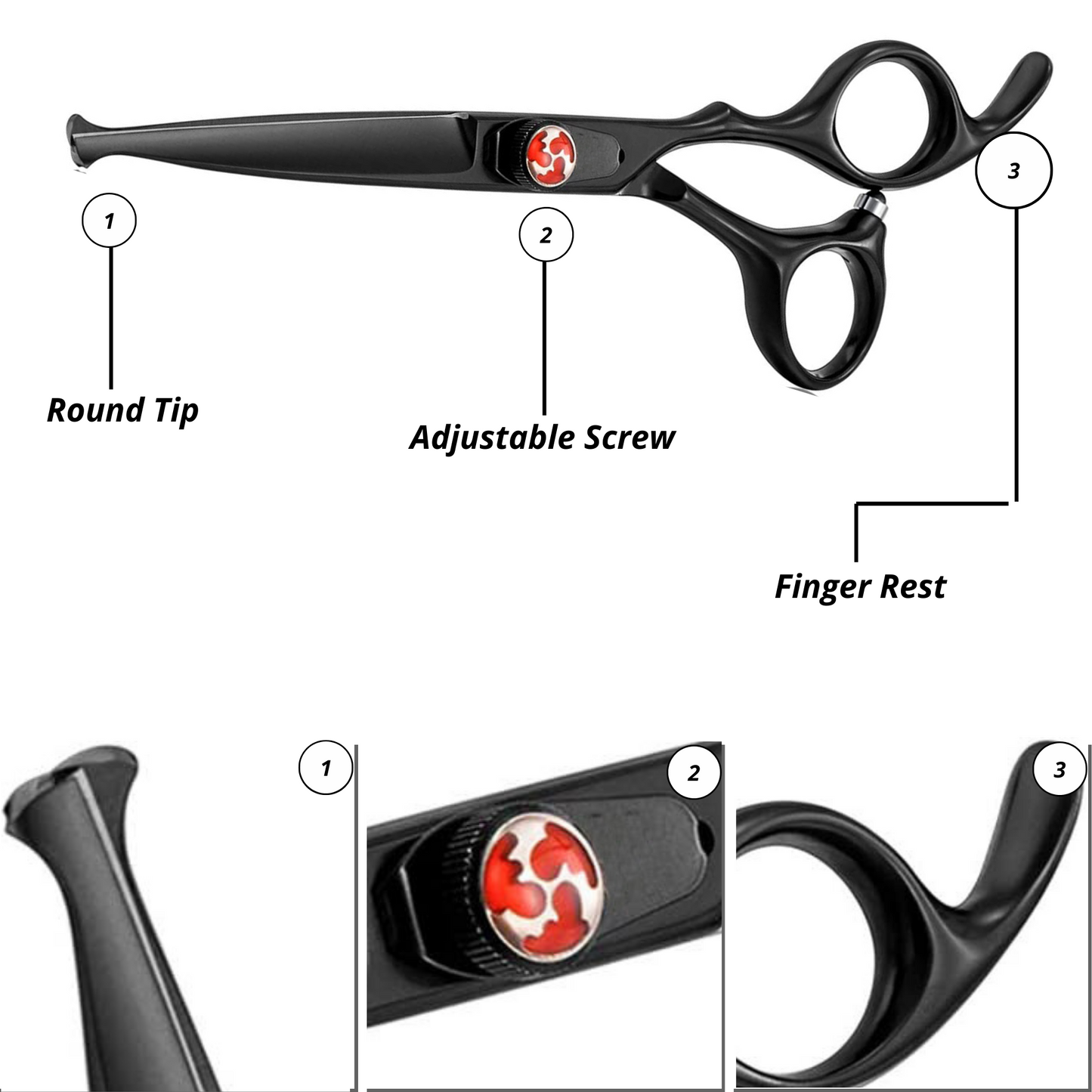 Hairdressing Scissors Kids Safety Round Tips Hair Scissors Children Haircut Scissors 6 Inch - Wishbeautyscissors