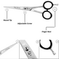 Hair Cutting Scissors Professional Home Haircutting Barber/Salon Thinning Shears Kit with Comb and Case for Men/Women - Wishbeautyscissors