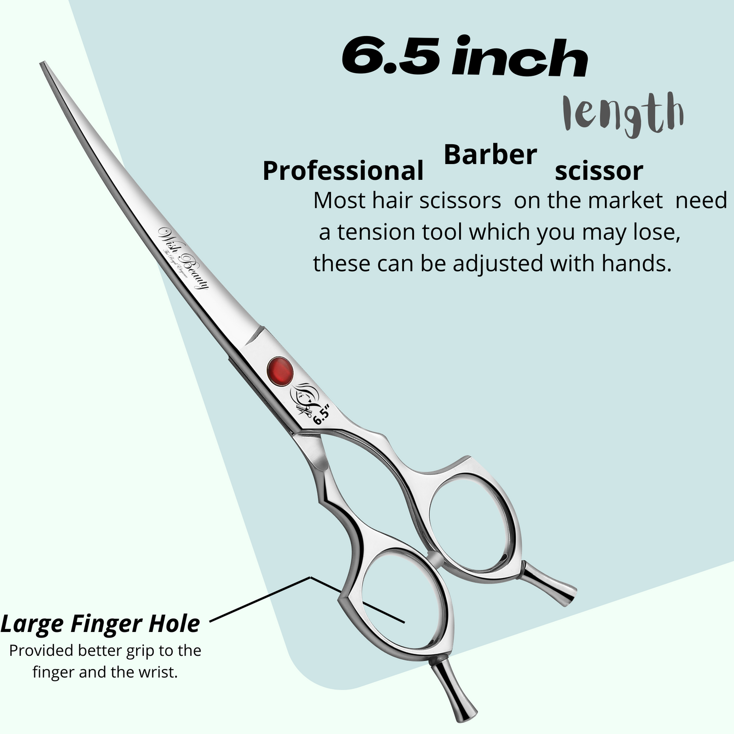 Premium 6.5 Inch Pet Grooming Scissors – Curved Shears for Dogs & Cats