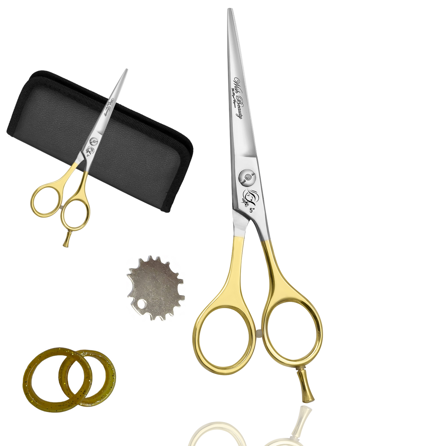 Professional Hair Cutting 6" Barber Scissors, Stainless Steel, with Finger rest - Wishbeautyscissors