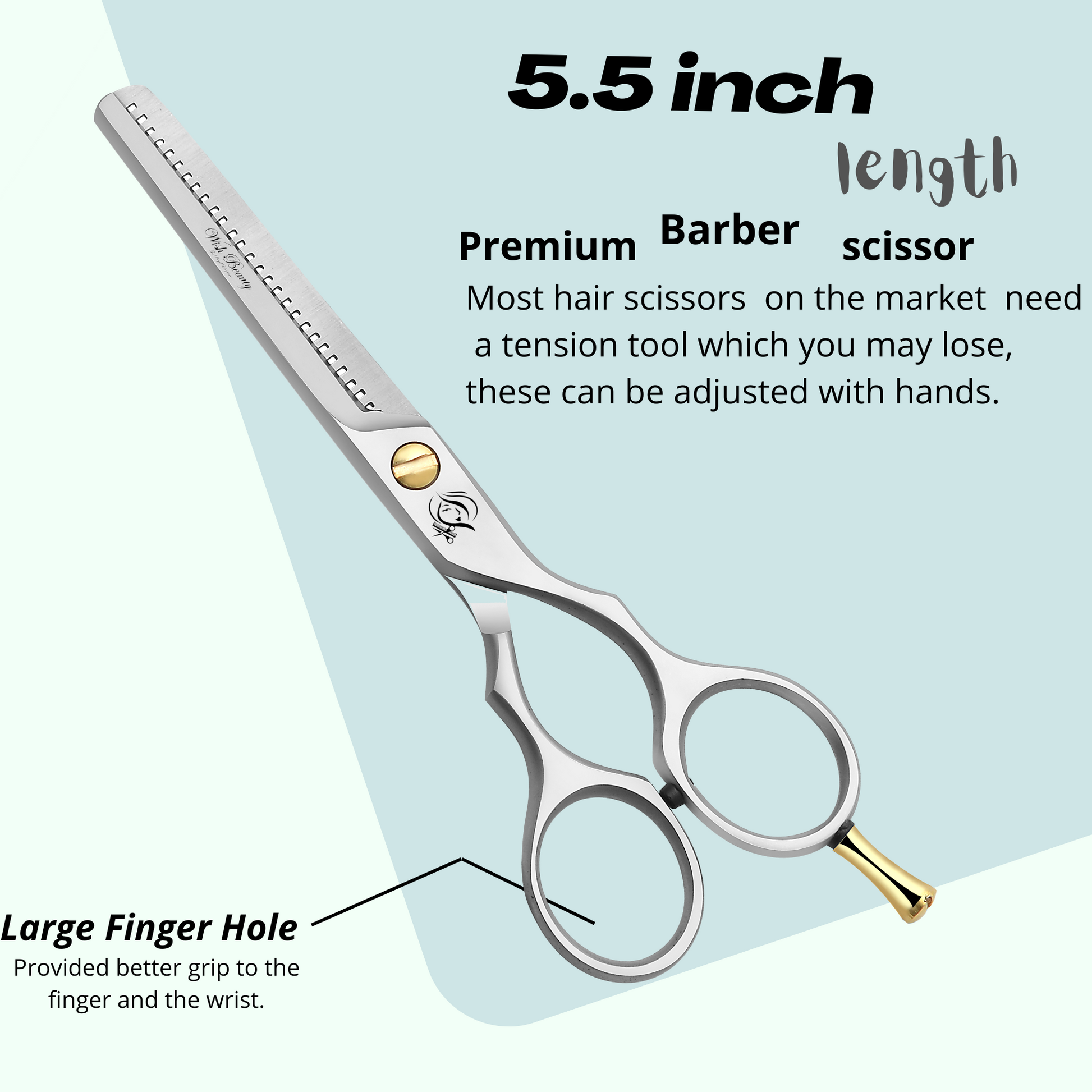 Professional Hairdressing Thinning Scissors 5.5" inch Barber Salon Hair Cutting Sharp Razor Shear UK - Wishbeautyscissors