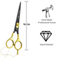Black And Gold Superior Hairdressers Scissors 6" - Wishbeautyscissors