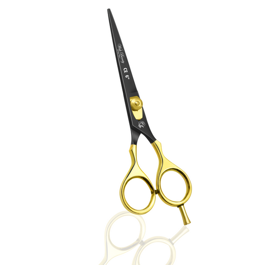 Black And Gold Superior Hairdressers Scissors 6" - Wishbeautyscissors