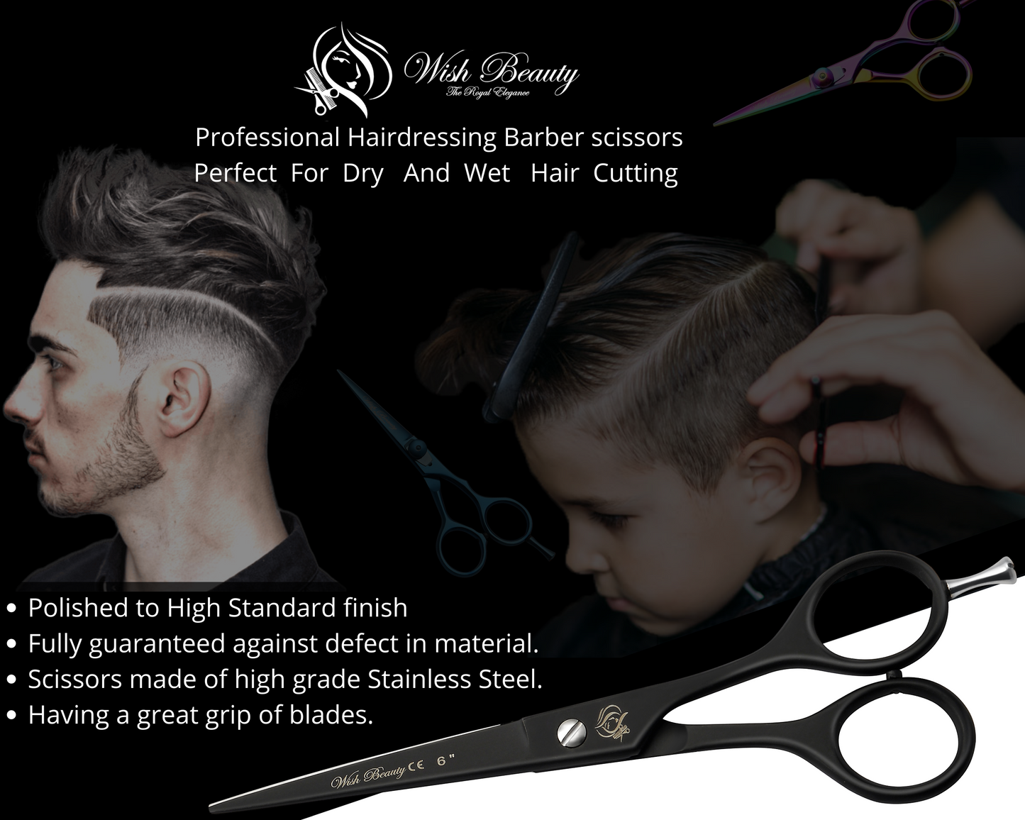 Premium Hairdressing Scissors: Barber Salon Razor Shear Scissors 6"- [SAVVY]