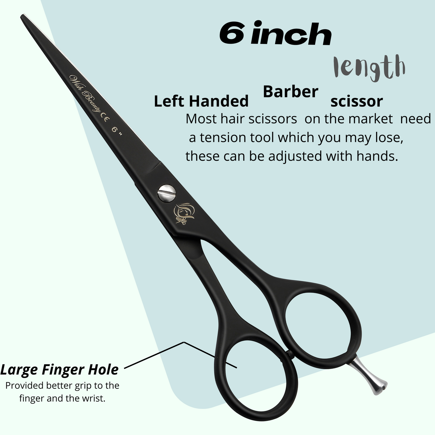 Premium Hairdressing Scissors: Barber Salon Razor Shear Scissors 6"- [SAVVY]