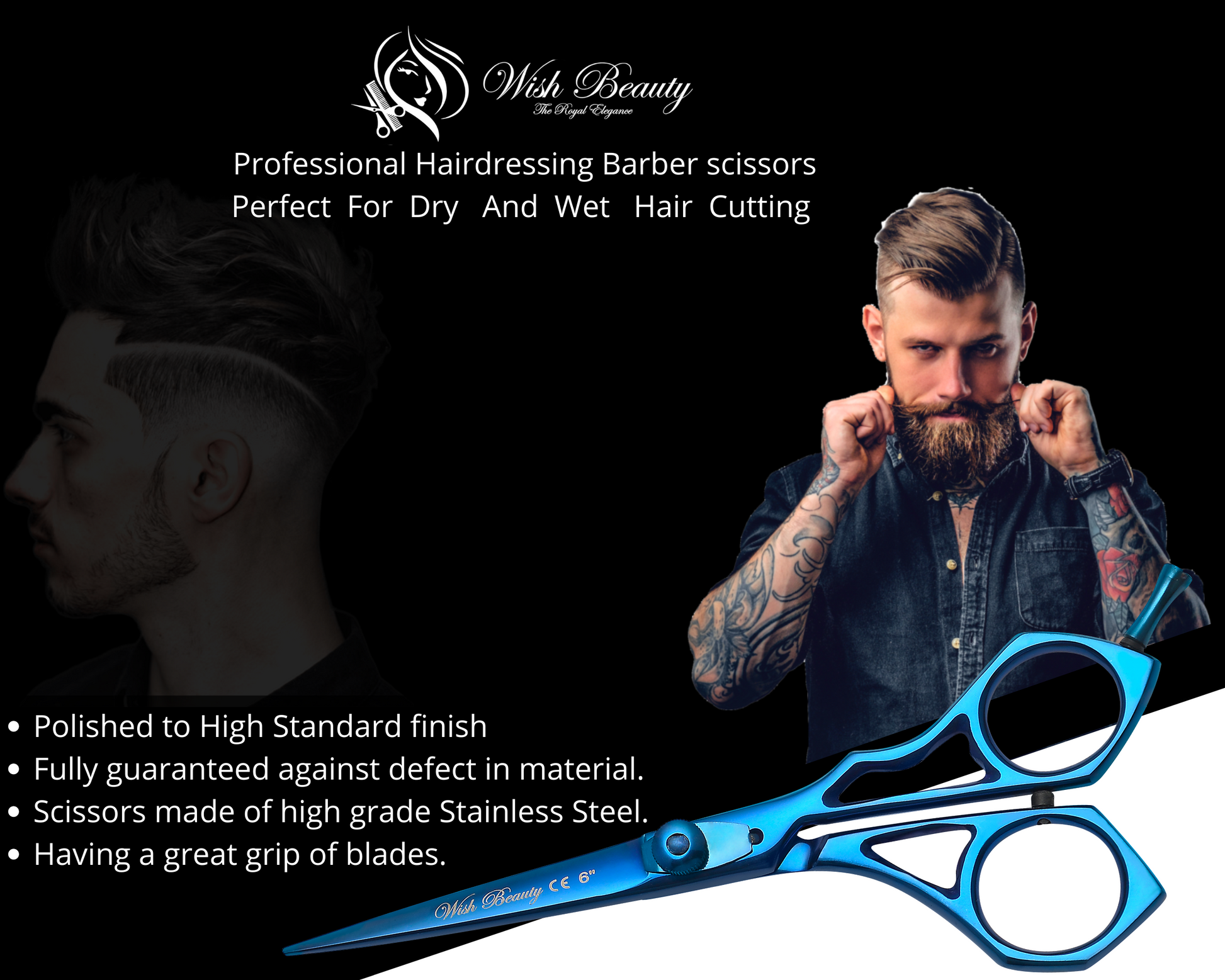 Professional Hairdressing Scissors Barber Salon Hair Cutting Sharp Razr Shear UK - Wishbeautyscissors