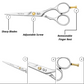 Professional Home Haircutting Barber/Salon Thinning Shears 5.5 inch scissors Kit with Comb and Case for Men/Women - Wishbeautyscissors