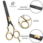 Black And Gold Hairdressers Thinning Scissors 5.5" - Wishbeautyscissors
