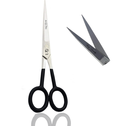 Hairdressing Scissors for Hair Cutting - Stainless Steel 6.5 inch Hair Scissors with Sharp Edge Hair Cutting Scissors - Home, Men, Women - Wishbeautyscissors