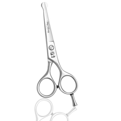 4.5" Pet Grooming Scissors Stainless Steel Cats and Dogs Hair Seam Scissors Up and Down Curved Scissors Sharp Haircut Pet Tool Set - Wishbeautyscissors