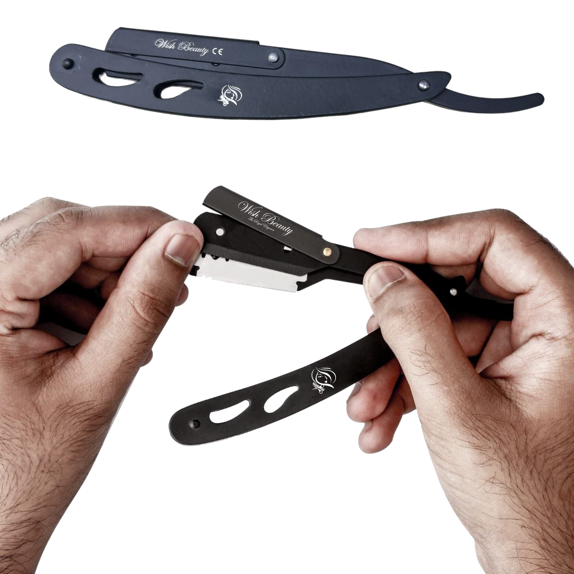 Shaving Razor For Men Barber Straight Cut Throat Razor With 100 Blades – Stainless Steel Shaving Razor & Wood Handle Straight Razors For Men - Foto 5