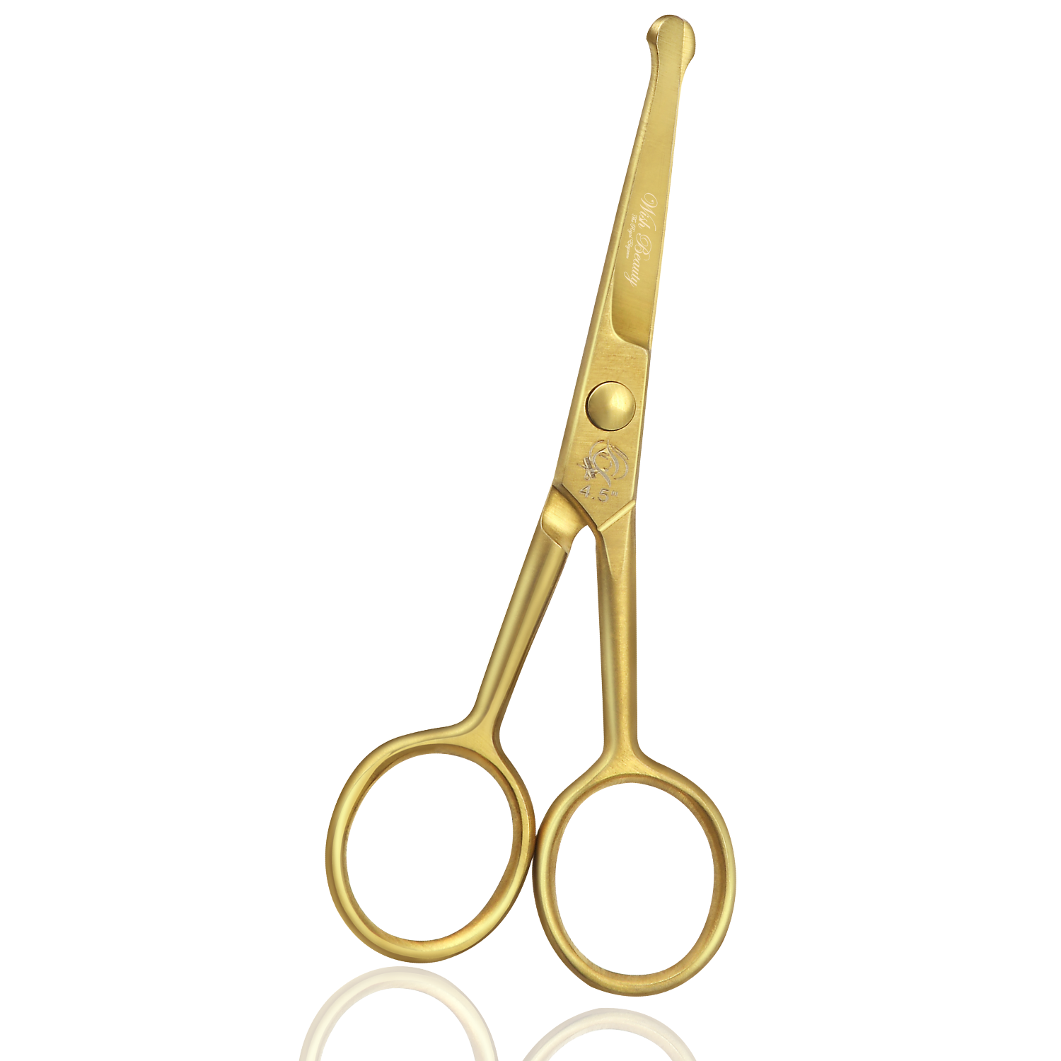 Professional Pet Grooming Scissors with Round Tip Stainless Steel Dog Eye Cutter for Dogs and Cats, Professional Grooming Tool, Size 4.5" - Wishbeautyscissors