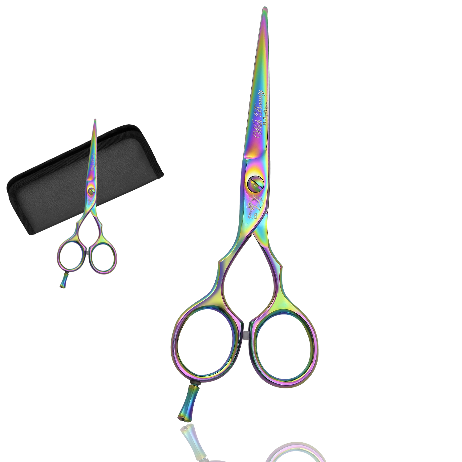 5.5" Left Hand Professional Salon Hair Cutting Scissors and Thinning Shears - Perfect for Left-handed Hairdresser - Wishbeautyscissors