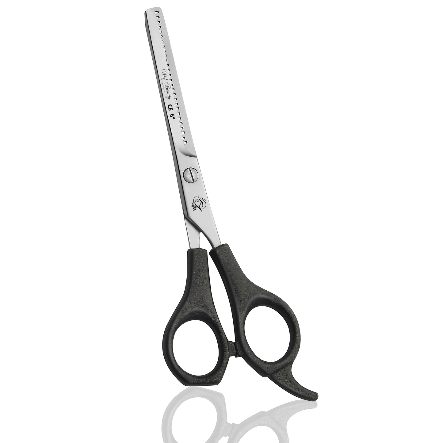 Black Handle Thinning Scissors 6" - Wishbeautyscissors