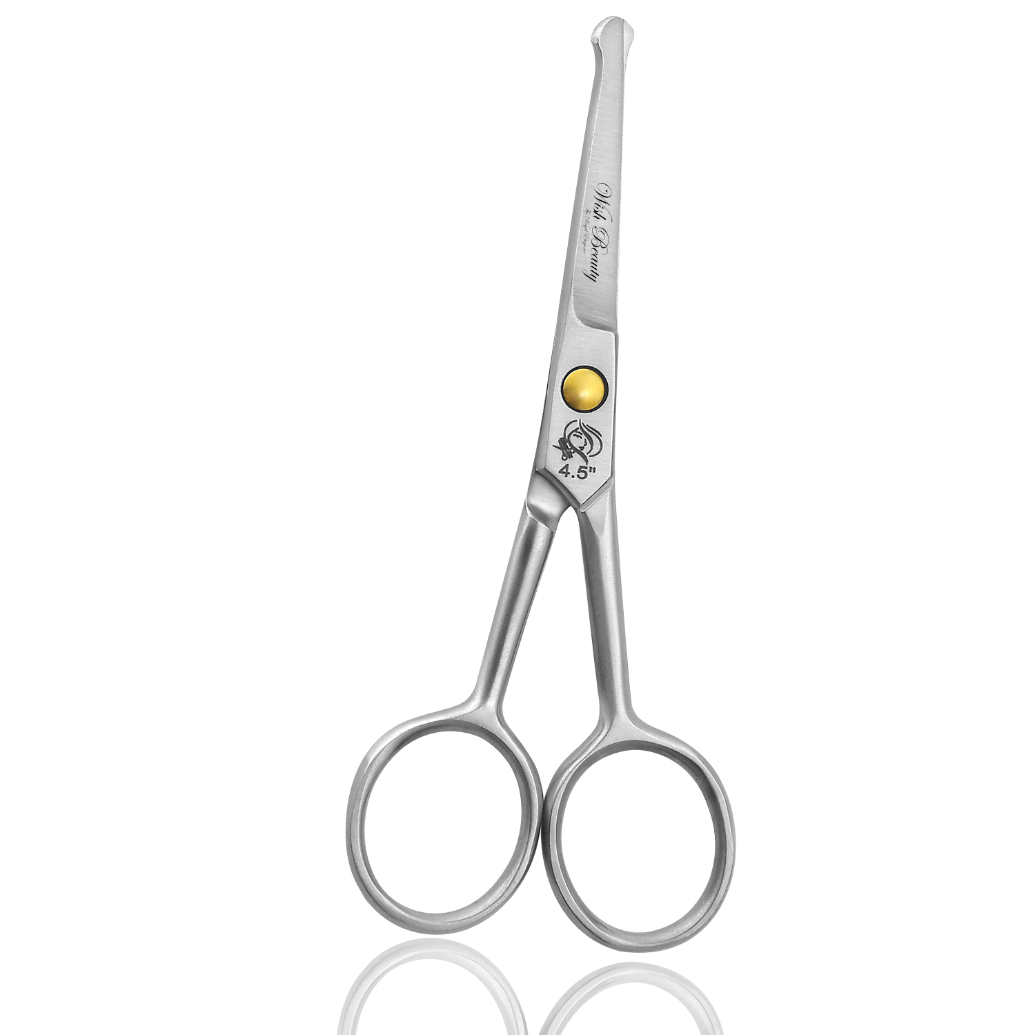 Professional Pet Grooming Scissors with Round Tip Stainless Steel Dog Eye Cutter for Dogs and Cats, Professional Grooming Tool, Size 4.5" - Wishbeautyscissors