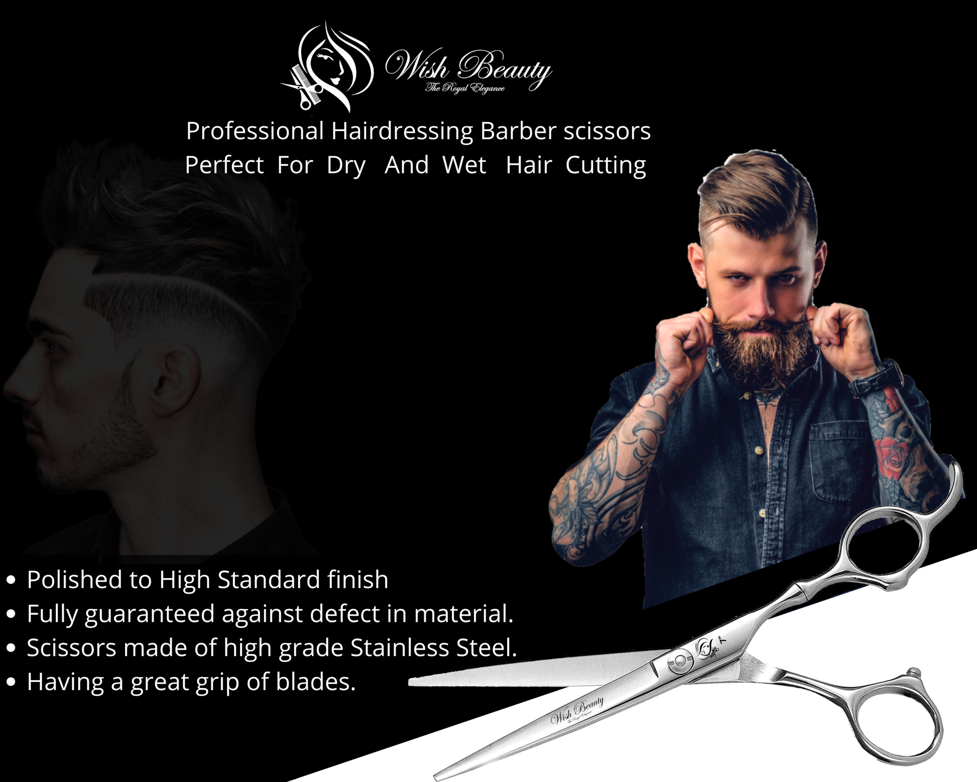 7" Professional Hairdressing Scissors - Wishbeautyscissors