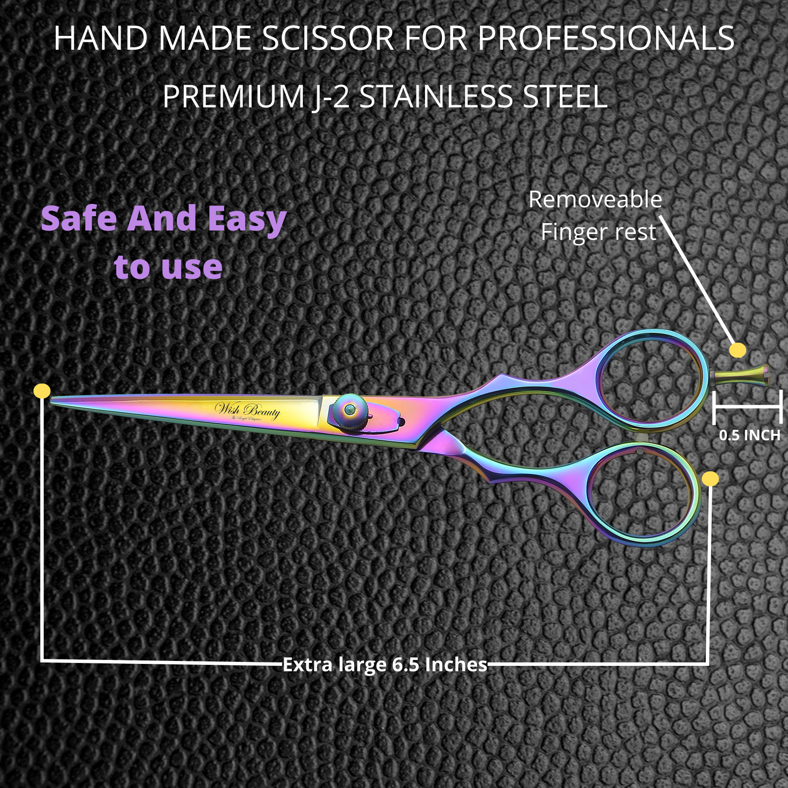 6" Professional Hair Cutting Scissors Japan 440C Steel Thinning Scissor for Men/Women Cutting for Salon/Barber/Home - Wishbeautyscissors